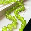 Cadena de Suéter Larga de Jade Cuarcita Otoño e Invierno Moda Versátil Atmósfera de Temperamento Collar para Mujer Múltiples Formas de Usar