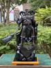 Escultura em Madeira Yulong Guan Gong Ébano Personagem Escultura em Raiz Chão Madeira Maciça Abertura Clube Hall da Empresa Artesanato Grande Sonho Fonte
