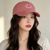 Sombrero de Gran Circunferencia de Cabeza para Mujer, Gorra de Béisbol Bordada con Letras Estilo Coreano, Unisex, Gorra Casual con Visera para Todas las Estaciones, Moderna y que Afina el Rostro