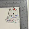 Grande Vermelho Fofo Desenho Animado Cachorro West Highland Terrier Acrílico Artesanal DIY Acessórios Adorno de Cabeça Adesivo de Cola Cremosa Atacado