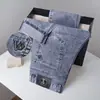 Jeans Rectos Holgados Negros y Grises para Hombre, Estilo Nuevo para Primavera y Otoño, Pantalones Delgados de Verano para Hombres de Mediana Edad