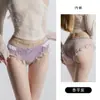 DZ Rose Passion Lingerie Renda Leve de Malha Calcinha de Seda Sintética Elástica de Cintura Baixa Fio Dental Sexy Feminino 7389