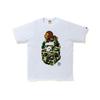 Camiseta Estampada Camuflada Mármore com Estampa do Pikachu, Corte Solto, Manga Curta Lua, Gola Redonda, Roupa Unissex para Casal