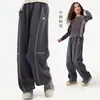 Pantalones de Chándal Anchos Nuevos para Niñas Primavera y Otoño, Pantalones Deportivos Rectos para Niños Mayores, Elegantes Pantalones de Pierna Curva para Niñas