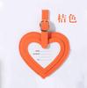 Etiqueta de equipaje simple con corazón de PU de color spot anti-pérdida lista de verificación soporte agente de listado de equipaje