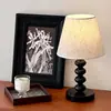 Lámpara de mesita de noche minimalista, lámpara decorativa creativa y cálida estilo nórdico, sensible al tacto, regulable, para uso en dormitorio, marco de hierro
