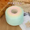 Fio de algodão mercerizado degradê em formato de bolo, fio de oito cabos tecelado à mão, multicolorido, não forma bolinhas, respirável para manta e xale