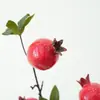 Decoração de Ano Novo 2025 6 Flores Caqui Congelado Arranjo de Flores de Véspera de Ano Novo Decoração de Romã para Sala de Estar Arranjo de Flores de Ano Novo