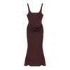 Moda Feminina Europeia e Americana Transfronteiriça Primavera 2026 Aliexpress Venda Quente Vestido Bodycon Elegante Sem Costas com Toque de Luxo, Tendência do Instagram