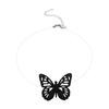 Collar Mariposa Invisible Negro para Mujer, Gargantilla de Diseño Nicho, Cadena Minimalista para Clavícula, Colgante de Moda
