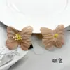 Mini flor de borboleta colorida DIY, cabeça de flor artificial em tecido de seda, material e acessórios de flor para grampo de cabelo, pequenos adereços para arranjos florais de casamento