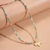 Collar Colgante de Unicornio Colorido con Perlas de Imitación de Piedra Europea y Americana, Madreperla, Personalizado, Creativo, de Gama Alta para Mujeres