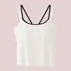 2026 Primavera/Verão Conjunto de Duas Peças Alças Duplas Minimalista Versátil Camisola Feminina Rc Algodão Sexy Hot Girl Costas Nuas Top