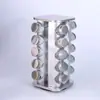 Nuevo Frasco Giratorio de Acero Inoxidable para Especias Doméstico, Suministros de Cocina, Estante para Especias, Estante Cuadrado de Almacenamiento, Juego de Botellas para Especias