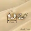Brincos Meio Círculo Geométricos Brilhantes para Exportação Cao Shi Shein, Brincos Modernos e Elegantes, Design Francês em Forma de U