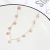 Cadena Sola Estilo Coreano Versátil DIY Cadena para Clavícula Accesorios Joyería de Plata Cadena Colgante Collar de Plata Cadena con Forma de Corazón Venta al por Mayor