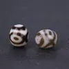Ágata Roja Natural Cuentas Dzi Sueltas DIY Estilo Étnico de Xizang Espaciador de Cuentas Accesorios para Joyería Venta al por Mayor