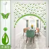 Cortina de Contas de Cristal Divisória para Uso Doméstico, Cortina de Fios com Decoração de Borboleta, Cortina de Porta para Sala de Estar, Quarto, Hall de Entrada, Corredor, Não Requer Furação