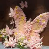 Decoración de ventana de exhibición de flores artificiales de mariposa gigante, soporte de mariposa floral, flor decorativa para accesorios de fotos y exhibición