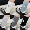 Meias Cartoon Estilo Japonês para Mulheres, Meias de Cano Médio, Meias de Algodão para Primavera e Outono, Meias Slouch Bordadas da Moda para Mulheres, Adequadas para Sapatos Birkenstock, Meias Longas