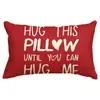 Fundas de Almohada Personalizadas para el Día de San Valentín Transfronterizas, Decoración de Atmósfera Festiva, Fundas de Cojín para Sofá del Hogar, Fundas de Cojín en Forma de Corazón para Dormitorio