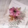 3 Cabeças de Girassol DIY Feitas à Mão Flores Artificiais Retrô Acessórios de Cabelo Grampo de Cabelo Flor Decoração de Roupas Acessórios de Corsage Adereços para Sessão de Fotos