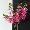 12 mini orquídeas Phalaenopsis artificiais para decoração de entrada de restaurante, arranjo de cena de casamento, arranjo floral