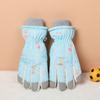 Luvas de Esqui Infantis de Inverno Espessadas Impermeáveis para Ciclismo Outdoor de Veludo à Prova de Vento e Frio Luvas Quentes para Meninos e Meninas
