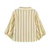 Venta al por mayor 2026 Primavera Nueva Ropa de Mujer Estilo Europeo y Americano Manga Abullonada Manga Corta Camisa Mezclada 12351