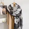 Jm2026 Bufanda de Doble Cara con Estampado de Nueva Colección Primavera-Otoño para Mujer, Moderna y Versátil, Chal con Protección Solar para Salidas, Bufanda de Verano