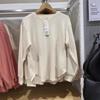 Camiseta japonesa de otoño para mujer, cuello redondo, dobladillo curvo, informal, manga larga, M459786