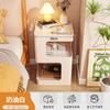 Mesita de noche blanca, creativa, para apartamento pequeño, estantería alternativa, moderna, sencilla, para sala de estar, sofá, dormitorio, mesita de noche