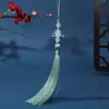 Campanilla de Viento de Acrílico Borlas para Sombrero Estilo Chino Color Sólido Poliéster Borlas Colgantes Amuletos Brocado Cantante Hanfu Accesorios para Joyería DIY