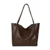 Bolsa de Gran Capacidad para Mujer Otoño Versátil 2026 Nuevo Elegante Simple Bolso de Hombro Texturizado Para Clase Viajes Cotidianos Bolsa de Mano
