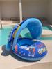 Anillo de Asiento para Niños de Venta Caliente Transfronteriza con Toldo de Protección Solar Anillo de Natación para Bebé Asiento Venta al por Mayor Juguete Acuático Antivuelco