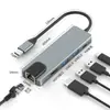 Estación de Acoplamiento Tipo-C Tres en Uno Adaptador HDMI 4K Usb3.0 Carga Rápida Pd Divisor para Portátil