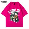 Camiseta de manga corta de algodón de AliExpress Wish, camiseta holgada de marca de moda con media manga, chaqueta de media manga para parejas, venta al por mayor de verano.