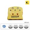 OTP-K-F,OTP-T-M,OTP-U-M enchufe zócalo termopar omega tres pines conector blindado