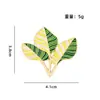 Nova Insígnia de Metal Folha de Ginkgo de Planta Verde, Broche de Folha de Planta Artificial Folha de Monstera, Venda Quente Transfronteiriça