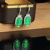 Alto Gelo Verde Birmanês Verde Bashan Cui Incrustado Gelo Guanyin Buda Pingente Verde Jade Folha Ruyi Ping An Fivela Penetração de Gelo