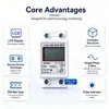 Medidor LCD de riel monofásico reiniciable 220V digital grado doméstico precisión 1.0 60A suministro para comercio exterior