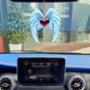Nuevo Colgante de Coche de Acrílico Plano Amarillo para Vehículo Todoterreno Transfronterizo, Artículo Sencillo por Defecto para Decoración Interior de Coche, África