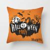 Daifa - Funda de almohada de tela con diseño de calabaza de Halloween para sofá, hogar, vacaciones, funda de cojín