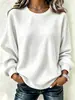 Sudadera nueva estilo europeo y americano de cuadros pequeños con cuello redondo para mujer, suéter holgado y casual de manga larga para otoño e invierno 2026