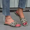 Comercio exterior transfronterizo talla grande Nuevas zapatillas para mujer de 15 colores punta cuadrada plana zapatillas con costuras de cuero sandalias para mujer