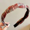 Diadema de Trenza a Cuadros para Niñas, Pinza Versátil para Otoño e Invierno, Accesorio para el Cabello de Diadema de Alta Presión en la Corona