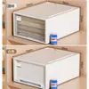 Caixa de armazenamento de plástico tipo gaveta de instalação gratuita, caixa de armazenamento de guarda-roupa doméstico, caixa de armazenamento de roupas combinadas multicamadas, atacado