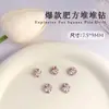 Accesorios Populares para Uñas, Lujo Accesible Bolas Cuadradas Gruesas Hechas a Mano con Diamantes, Accesorios para Uñas de Aleación de Cristal Super Brillantes de Celebridad de Internet