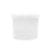 Caja de almacenamiento de borlas de polvo con cojín de aire, caja de PP redonda transparente con tapa abatible, material de embalaje para cosméticos, maquillaje de belleza, suministro al contado