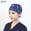 Gorro Quirúrgico Estampado Femenino Algodón Puro Gorro de Enfermera Gorro Baotou Nacido de la Luna Doctor de Clínica Dental y Estomatológica Gorro de Trabajo Masculino